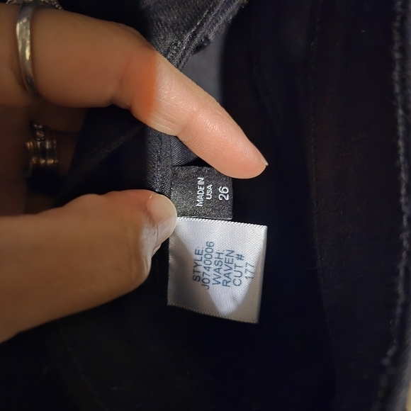 Veronica Beard Debbie 10" Ankle-Crop Skinny Jean Black Raven Button Fly Size 26 - Picture 8 of 8